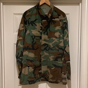 Men's Camo Field Jacket - Green/Brown Woodland